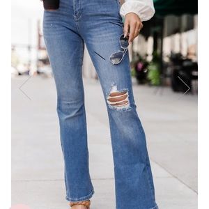 Pink Lily flare jeans size 13